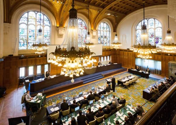 An arbitration panel in The Hague, Netherlands, has its ruling in a long-running dispute between the Philippines and China over the South China Sea. Picture: Permanent Court of Arbitration via AP