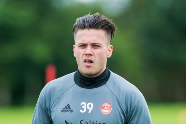Miles Storey is set to make his competitive debut for Aberdeen. Picture: SNS.