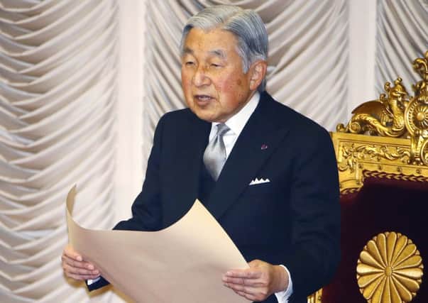 If he does step down, Emperor Akihito will instigate the first living succession in around 200 years. Picture: AP