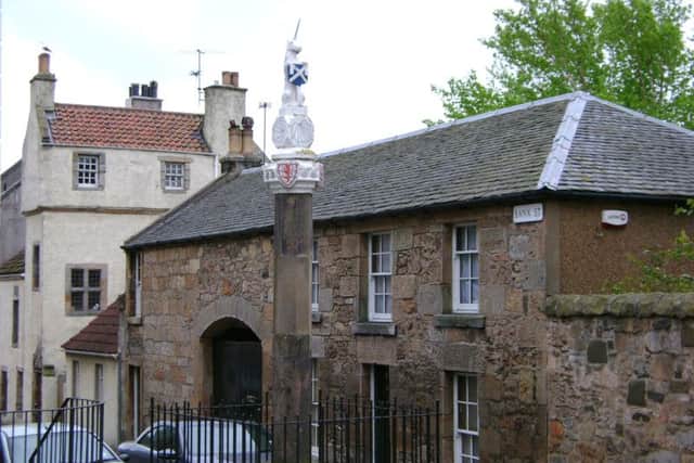 The mercat cross in Inverkeithing, parts of which date to the 14th century. Picture: Wikicommons