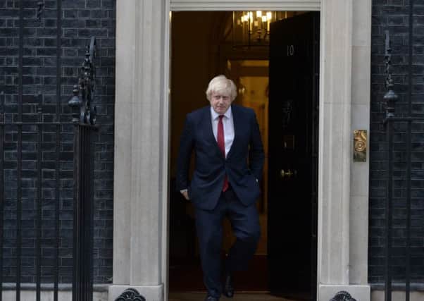 Newly appointed Foreign Secretary Boris Johnson leaves 10 Downing Street. Picture: Getty