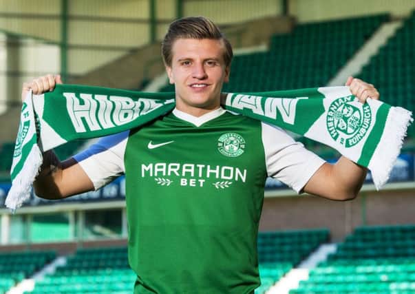 Hibernian's Jason Cummings has signed a new four year contract with the club. Picture: Gary Hutchison/SNS