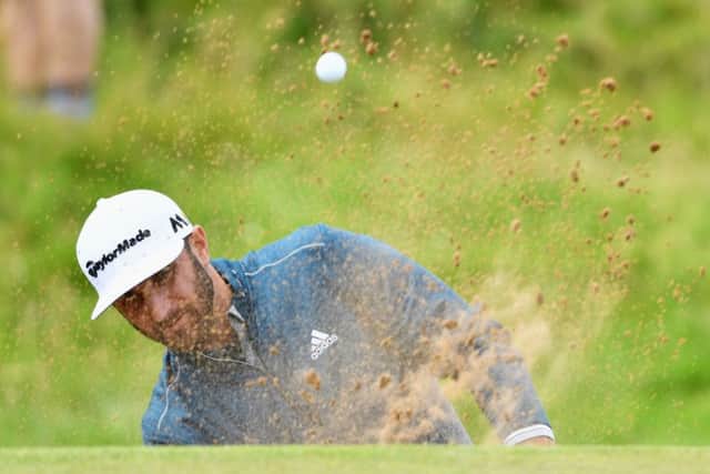 Dustin Johnson was the victims of a rules farce at the US Open. Picture: Stuart Franklin/Getty Images