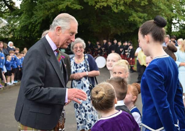 The Duke of Rothesay launched plans to turn the former Co-op building in the village into a pop-up shop to help boost visitor numbers in the region. Picture: TSPL
