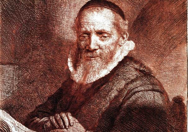 An etching by Dutch master Rembrandt of  Jan Cornelis Sylvius, an Amsterdam preacher, in 1633, will go on display at Duff House in Banff, Aberdeenshire, for 17 weeks. Picture: Scottish National Gallery/SWNS