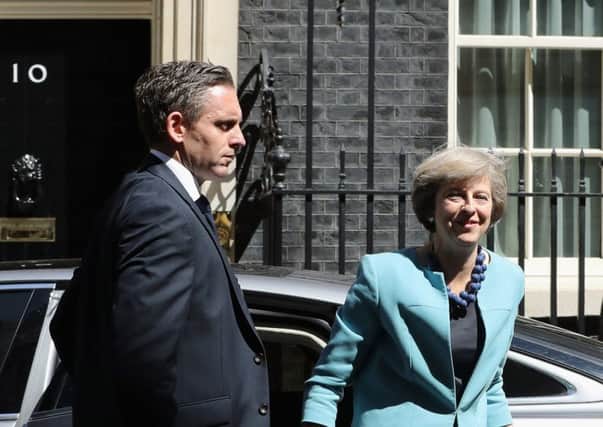 Theresa May arrived at Downing Street to appoint her new Cabinet. Picture: Getty