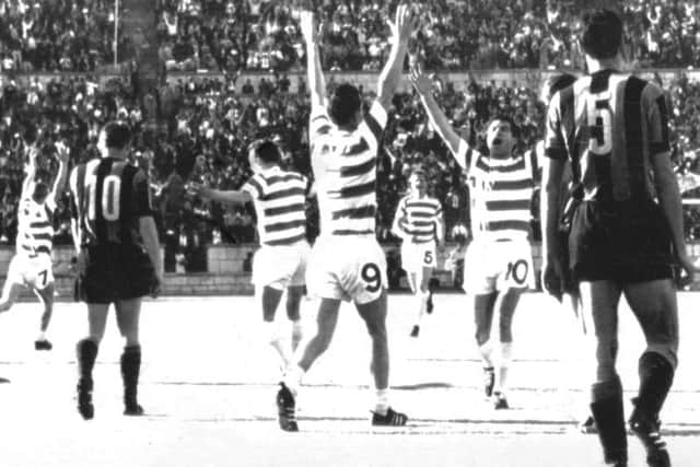 Celtic celebrate their 1967 European Cup success against Inter. Picture: Topham/AP