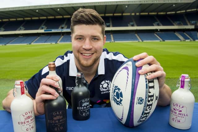 Scotland lock Grant Gilchrist marks the Eden Mill partnership. Picture: Contributed