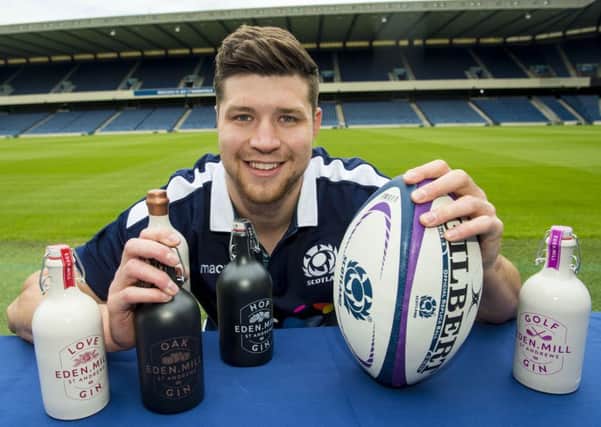 Scotland lock Grant Gilchrist marks the Eden Mill partnership. Picture: Contributed