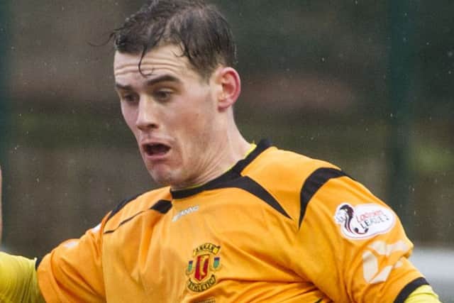 Annan striker Josh Todd in action against Morton