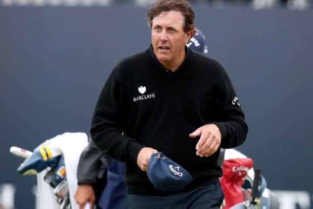 Phil Mickelson is one off the lead. Picture: Peter Byrne/PA