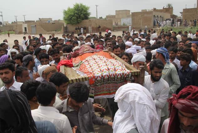 The funeral of Qandeel Baloch who was killed by her brother. Picture: AFP/Getty