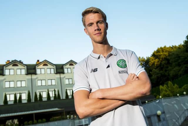Kristoffer Ajer had a strong showing against Wolfsburg. Picture: SNS