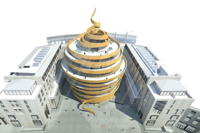 Artist's impression of the St James Quarter hotel - St James Centre

Aerial view looking north east.