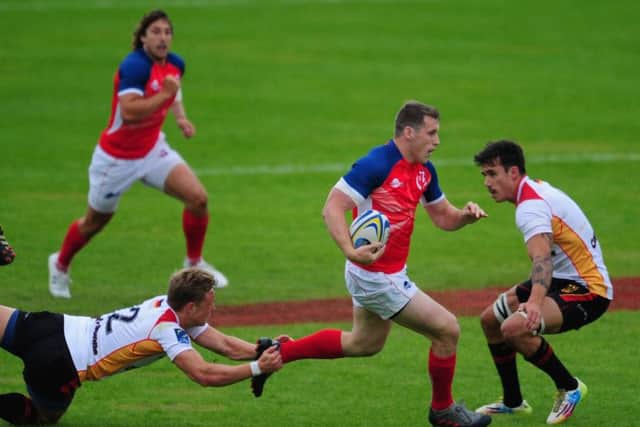 Mark Bennett plays for Great Britain against Germany during the 2016 Rugby Europe Mens Sevens Championships at Sandy Park, Exeter, earlier this month. Picture: Harry Trump/Getty