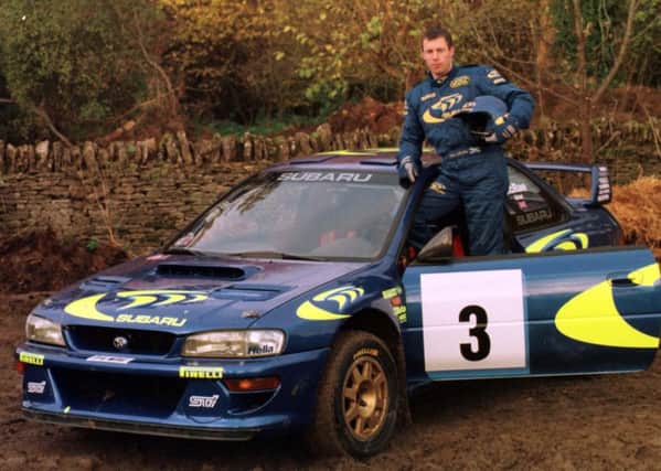 Colin McRae with his Subaru at Great Tew, Oxfordshire, in 1997. Picture: PA
