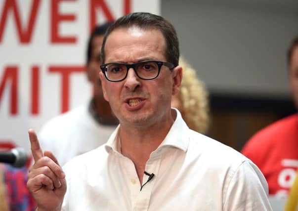 Labour leadership contender Owen Smith launches his campaign.His position  as unity candidate was secured after he won the support of 18 more MPs and MEPs than Angela Eagle. Picture:  Andrew Matthews/PA Wire
