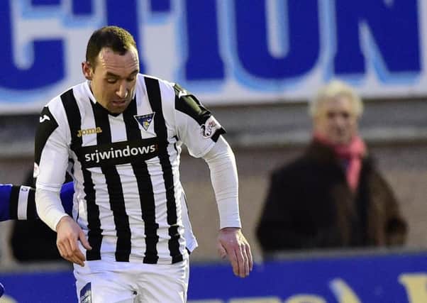 Michael Moffat scored twice as Dunfermline defeated Arbroath comfortably. Picture: SNS.
