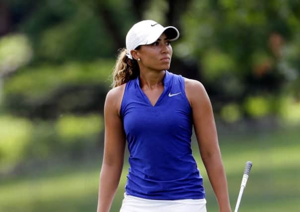 Cheyenne Woods, left, hopes to perform better in this years Scottish Open, while Paige Spirinac would love to play on the LET. Picture: Getty