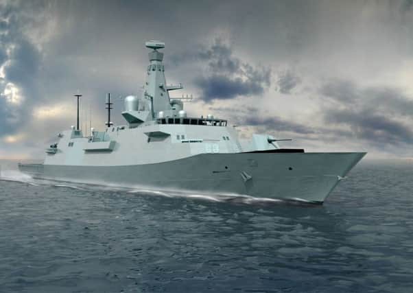 A computer-generated image of the latest design for the Type 26 Global Combat Ship. Picture: PA/BAE Systems