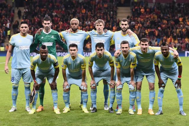 Astana prior to facing Galatasaray in last season's Champions League. Picture: AFP/Getty