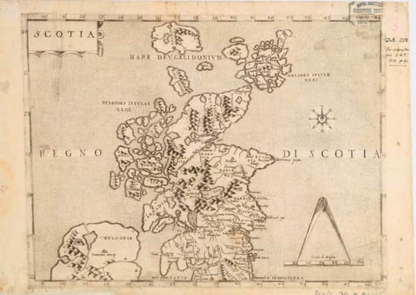 The first ever printed map of Scotland from 1560.