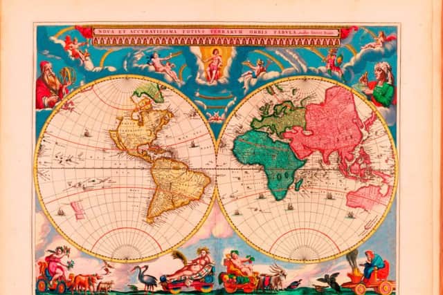 Map of the world in 1660.
