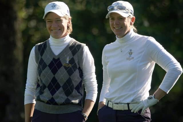 Catriona Matthew has been selected by team captain Annika Sorenstam, right. Picture: Getty