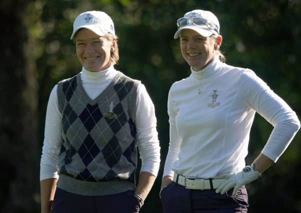 Catriona Matthew has been selected by team captain Annika Sorenstam, right. Picture: Getty