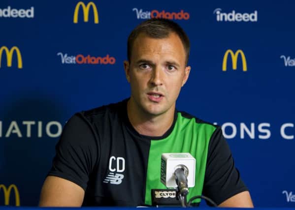 Assistant manager Chris Davies spoke to the media at Lennoxtown. Picture: SNS