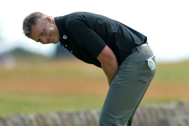 Robert Arnott can't believe his putt at the last didn't drop at Carnoustie. Picture: Getty Images