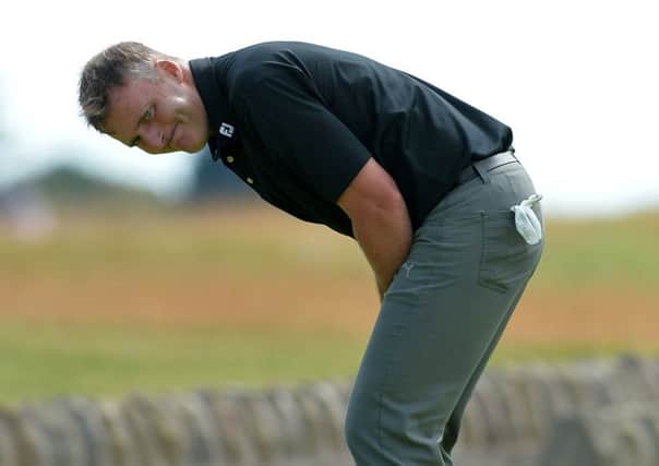 Robert Arnott can't believe his putt at the last didn't drop at Carnoustie. Picture: Getty Images