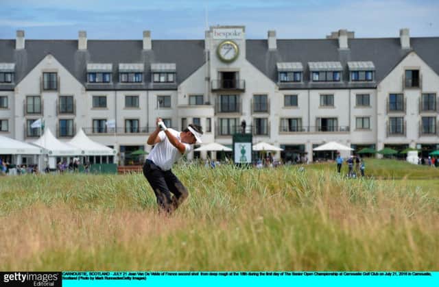Jean Van de Velde closed with a double-bogey 6 at Carnoustie in the first round of the Senior Open. Picture: Getty Images