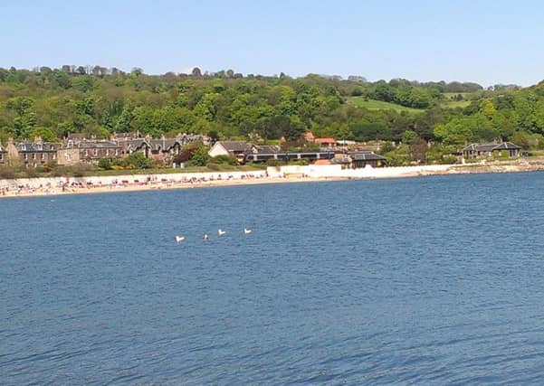 The car plunged into the Firth of Forth at Burntisland. Picture: JP