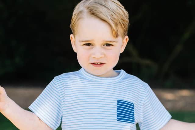 Britain's Prince George celebrates his third birthday today. Picture: AFP PHOTO / DUKE AND DUCHESS OF CAMBRIDGE / Matt PORTEOUS.