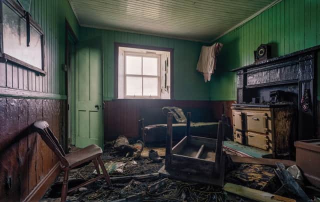 'Green Room', by John Maher, shows an abandoned croft on North Uist