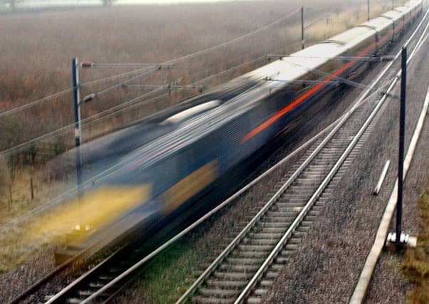 Train on the East Coast Main Line. PA Photo John Giles