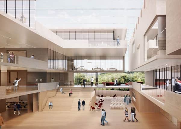 An artist's impression of the central atrium of the new school planned for the geosciences department at the University of Edinburgh: Picture: Contributed