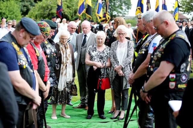 Helen Walker at the funeral of brother Stewart, whom she had not seen for years. Picture: SWNS
