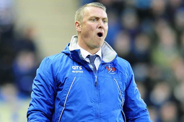 Lee Clark watched his side win at Clyde last week. Picture: Michael Gillen