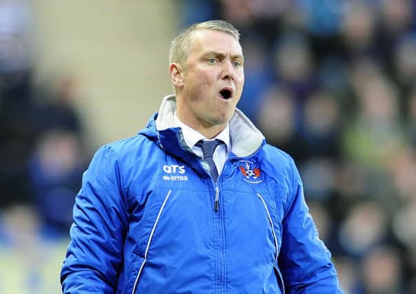 Lee Clark watched his side win at Clyde last week. Picture: Michael Gillen