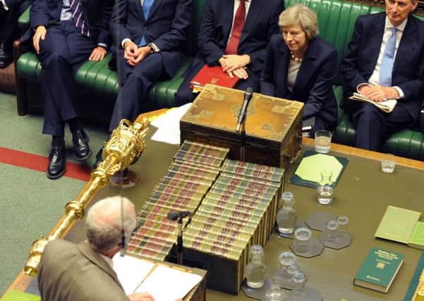 Corbyn at the dispatch box during Theresa Mays first Prime Ministers Question Time. Picture: Jessica Taylor/PA