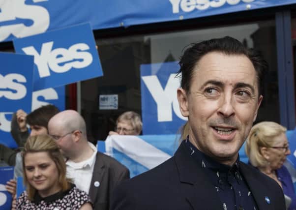 Alan Cumming was a vocal supporter of the Yes Campaign in the independence referendum. Picture: Robert Perry