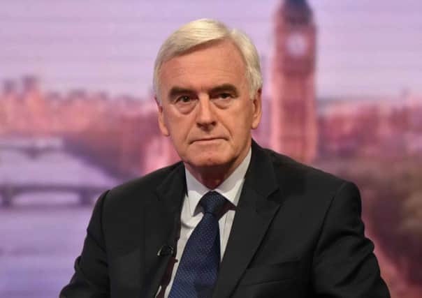 John McDonnell appeared on The Andrew Marr Show. Picture: BBC/Getty