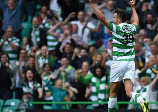 Eoghan OConnell celebrates his equaliser. Picture: SNS Group