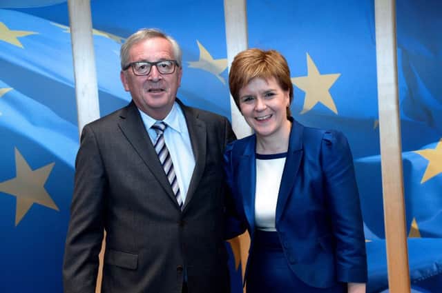 Nicola Sturgeon meeting EU Commission President Jean-Claude Juncker in the wake of the Brexit vote. Picture: AFP/Getty Images