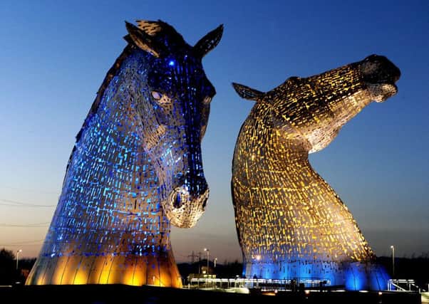 The Kelpies are the centrepiece of a day in which walkers can learn about water projects supported by Christian Aid. Picture: Michael Gillen