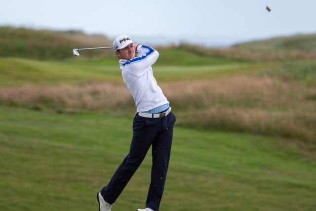 Connor Syme plays his approach to the 13th at Royal Aberdeen
Picture: Kenny Smith.