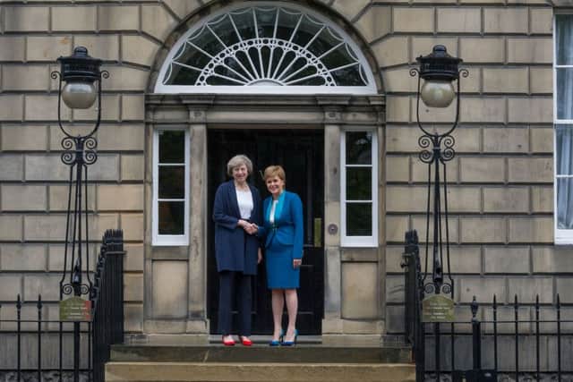 New Prime Minister Theresa May dismissed calls for a second independence referendum after meeting Nicola Sturgeon at Bute House.  Picture: Steven Scott Taylor/JP License