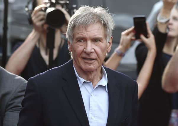 Harrison Ford was crushed by a hydraulic door on the set of The Force Awakens at Pinewood Studios. Picture: AP